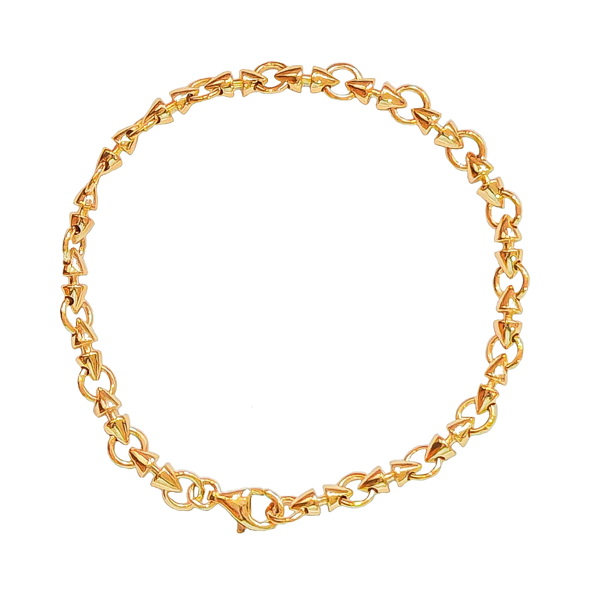 Chaîne en or jaune 18k maille cônique