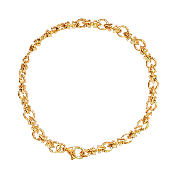 Bracelet chaine maille conique fermé, exclusivité chez or gemmes