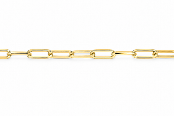 Chaîne longue à maille forçat en or jaune 18 carats