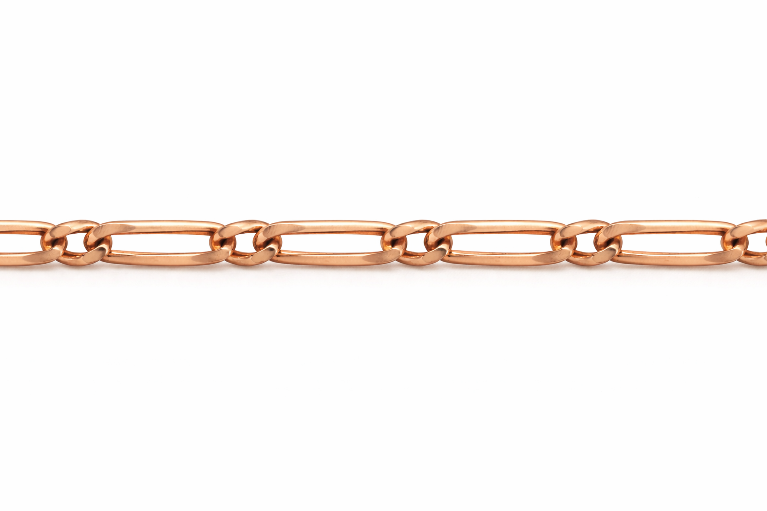 Chaîne maille cheval alternée en or 18 carats – Disponible en or jaune, blanc et rose