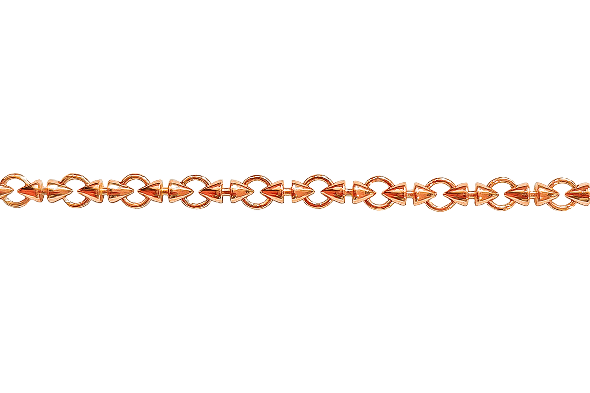 Chaîne à maille conique en or rose 18 carats