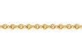 Chaine maille lentille en or jaune 18 carats sur un fond blanc