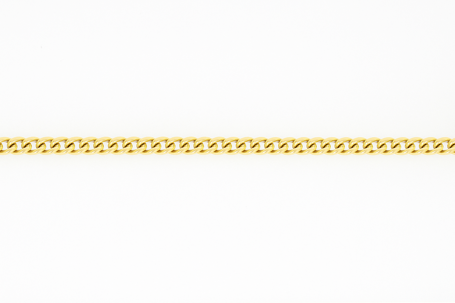 Chaîne mailles gourmettes en or 18k