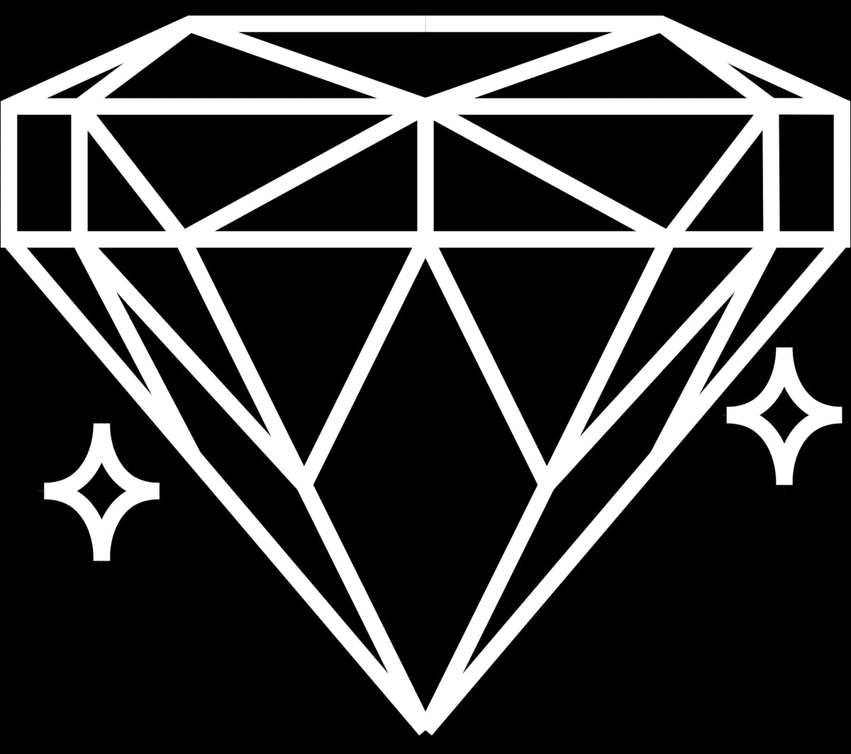 Logo diamant qui brille : Bijoux de qualité premium