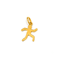 Pendentif athlete en or 18 carats, pictogramme bonhomme qui court