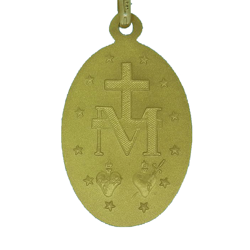 Pendentif Vierge miraculeuse de dos en or jaune